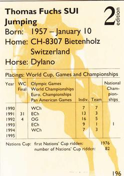 1995 Collect-A-Card Equestrian #196 Thomas Fuchs / Dylano Back